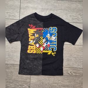 Brand New Kids Black Sonic the Hedgehog: Sonic Vs Shadow Short Sleeve1 T-Shirt